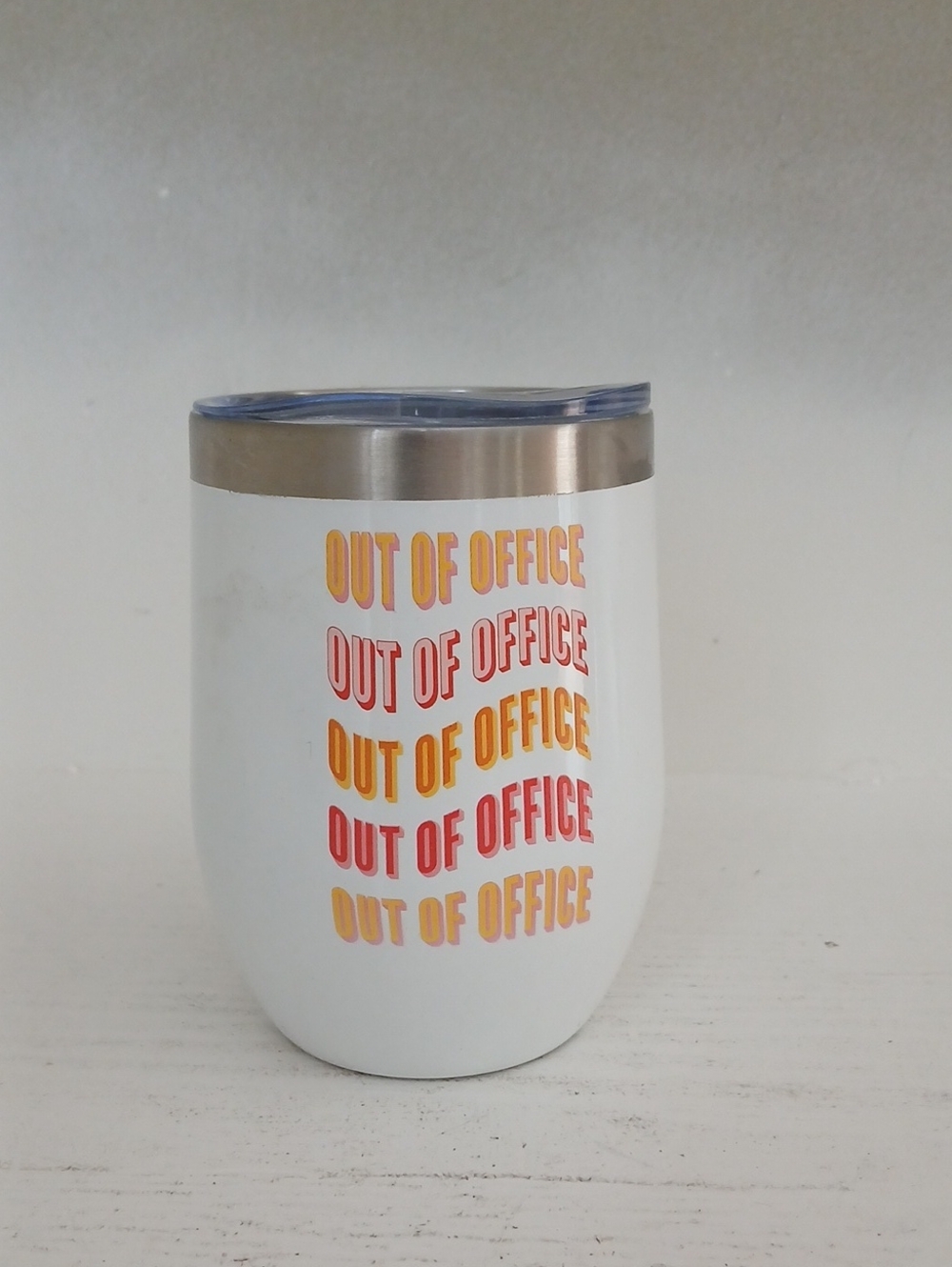 White "Out of Office" Insulated Tumbler